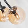 Chehalis ceiling light, globe light 55 cm Amber, 6-light sources