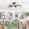 Chehalis ceiling light, globe light 55 cm Amber, 6-light sources