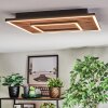 Meron ceiling light LED Wood like finish, black, 1-light source