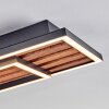 Meron ceiling light LED Wood like finish, black, 1-light source