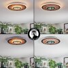 Meron ceiling light LED Wood like finish, black, 1-light source