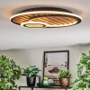 Meron ceiling light LED Wood like finish, black, 1-light source
