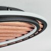 Meron ceiling light LED Wood like finish, black, 1-light source