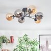 Chehalis ceiling light, globe light Amber, Smoke-coloured, 6-light sources