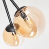 Chehalis ceiling light, globe light Amber, 6-light sources
