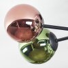 Chehalis ceiling light, globe light blue, green, coppery, 6-light sources