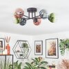 Chehalis ceiling light, globe light blue, green, clear, coppery, 6-light sources