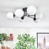 Chehalis ceiling light, globe light 55 cm white, 6-light sources