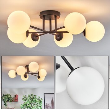 Chehalis ceiling light, globe light 55 cm white, 6-light sources