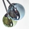 Chehalis ceiling light, globe light blue, green, coppery, 6-light sources