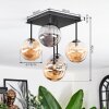 Chehalis ceiling light, globe light Amber, Smoke-coloured, 5-light sources