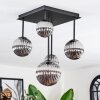 Chehalis ceiling light, globe light Smoke-coloured, 5-light sources