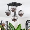 Chehalis ceiling light, globe light Smoke-coloured, 5-light sources