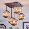 Chehalis ceiling light, globe light Smoke-coloured, 5-light sources