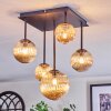Chehalis ceiling light, globe light Amber, 5-light sources