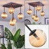 Chehalis ceiling light, globe light Amber, 5-light sources