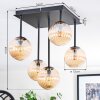 Chehalis ceiling light, globe light Amber, 5-light sources