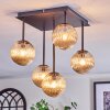 Chehalis ceiling light, globe light Amber, 5-light sources