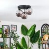 Chehalis ceiling light, globe light 34 cm Smoke-coloured, 3-light sources