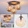 Chehalis ceiling light, globe light 34 cm Amber, 3-light sources