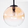 Chehalis ceiling light, globe light 34 cm Amber, clear, 3-light sources