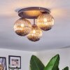 Chehalis ceiling light, globe light 34 cm Smoke-coloured, 3-light sources