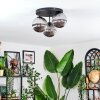 Chehalis ceiling light, globe light 34 cm Smoke-coloured, 3-light sources