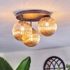 Chehalis ceiling light, globe light 34 cm Amber, 3-light sources