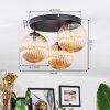 Chehalis ceiling light, globe light 34 cm Amber, 3-light sources