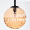 Chehalis ceiling light, globe light 34 cm Amber, 3-light sources