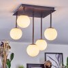 Chehalis ceiling light, globe light white, 5-light sources