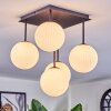 Chehalis ceiling light, globe light white, 5-light sources