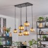 Koyoto hanging light, globe light, pendant light Amber, 6-light sources