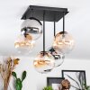Chehalis ceiling light, globe light Amber, clear, Smoke-coloured, 5-light sources