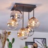 Chehalis ceiling light, globe light Amber, clear, Smoke-coloured, 5-light sources