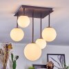 Chehalis ceiling light, globe light white, 5-light sources