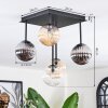 Chehalis ceiling light, globe light Amber, clear, Smoke-coloured, 5-light sources