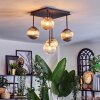 Chehalis ceiling light, globe light Amber, clear, Smoke-coloured, 5-light sources