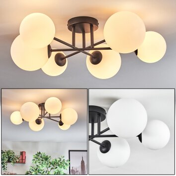 Chehalis ceiling light, globe light white, 6-light sources