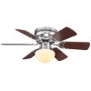Globo UGO ceiling fan matt nickel, 1-light source