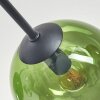 Gastor ceiling light, globe light 80 cm blue, green, coppery, 6-light sources