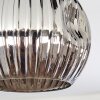 Ripoll ceiling light, globe light chrome, Smoke-coloured, 2-light sources