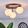 Chehalis ceiling light, globe light white, 3-light sources