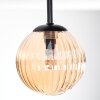 Chehalis ceiling light, globe light Amber, 3-light sources