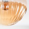 Chehalis ceiling light, globe light Amber, clear, Smoke-coloured, 3-light sources