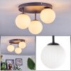 Chehalis ceiling light, globe light white, 3-light sources