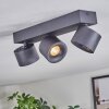 Narel ceiling light, ceiling spotlight LED black, 3-light sources