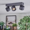 Narel ceiling light, ceiling spotlight LED black, 3-light sources