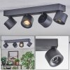 Narel ceiling light, ceiling spotlight LED black, 4-light sources