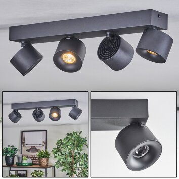 Narel ceiling light, ceiling spotlight LED black, 4-light sources